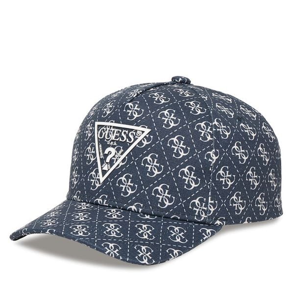 Czapka z daszkiem Guess. Niebieskie czapki z daszkiem damskie Guess, z aplikacjami. Za 69.99 zł.