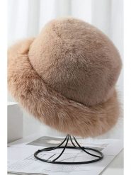 Lucky Bees Kapelusz w kolorze beżowym rozmiar: onesize. Brązowe kapelusze damskie Lucky Bees, bez wzorów, z futra. Za 139.87 zł.