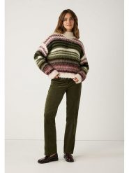 More & More Sweter w kolorze bordowo-kremowo-ciemnozielonym rozmiar: 46. Zielone swetry klasyczne damskie More & More, bez kołnierzyka. Za 179.22 zł.