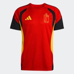 Koszulka piłkarska ADIDAS Tiro Belgia. Bluzki damskie Adidas, m, bez wzorów, sportowe, bez kołnierzyka, bez ramiączek. Za 249.99 zł.