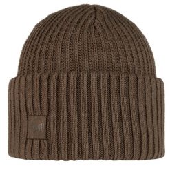 Czapka BUFF Knitted Beanie Rutger. Brązowe czapki damskie Buff, bez wzorów. W wyprzedaży za 95.94 zł.