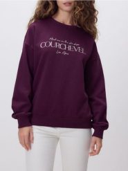 Bluza z haftem - fioletowy. Fioletowe bluzy damskie Reserved, l, bez wzorów, z bawełny, bez kaptura. W wyprzedaży za 45.99 zł.