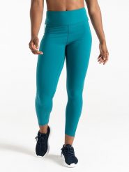 Dare 2b Legginsy sportowe "Move II" w kolorze turkusowym rozmiar: 44. Niebieskie legginsy damskie Dare 2b, bez wzorów, z materiału. Za 109.78 zł.