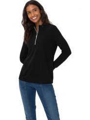 Heine Sweter w kolorze czarnym rozmiar: 42. Czarne swetry klasyczne damskie Heine, bez kołnierzyka. Za 60.99 zł.