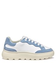 Geox Sneakersy D Spherica Ec4.1 D55TCA 08522 C0270 Biały. Białe obuwie sportowe damskie Geox, ze skóry, bez zapięcia. Za 309.99 zł.