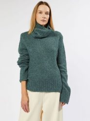Rodier Sweter w kolorze zielonym rozmiar: XL. Zielone golfy damskie Rodier, xl, z wełny, bez kołnierzyka. Za 149.66 zł.