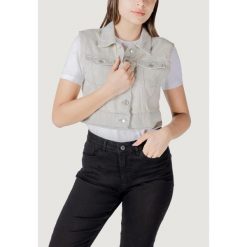 Kurtka Kobieta ONLY Onlbeverly Vest Tint Bleach Dnm Red Tai. Niebieskie kurtki damskie Only, na lato, bez wzorów, z bawełny, bez kaptura. W wyprzedaży za 226.10 zł.