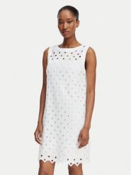 Max Mara Beachwear Sukienka codzienna 2616621089650 Biały Regular Fit. Białe sukienki damskie Max Mara Beachwear, bez wzorów, z bawełny, bez ramiączek. Za 1,199.00 zł.