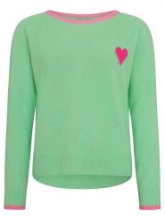Zwillingsherz Kaszmirowy sweter w kolorze zielonym rozmiar: L. Zielone swetry klasyczne damskie Zwillingsherz, l, z kaszmiru, bez kołnierzyka. Za 341.79 zł.