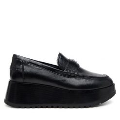 Półbuty MICHAEL Michael Kors. Czarne czółenka damskie MICHAEL Michael Kors, bez wzorów, bez obcasa, na koturnie, bez zapięcia. Za 439.99 zł.