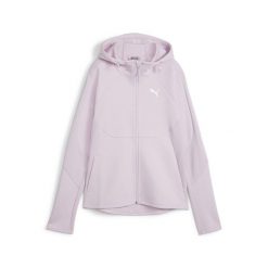 Damska rozpinana bluza EVOSTRIPE z kapturem PUMA Grape Mist Purple. Fioletowe bluzy damskie Puma, na zimę, s, bez wzorów, z kapturem. Za 212.99 zł.