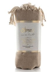 Ottoman Chusta hammam "Raute" w kolorze jasnobrązowym - 170 x 80 cm rozmiar: onesize. Brązowe chusty damskie Ottoman, bez wzorów, z bawełny. Za 74.28 zł.