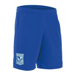 Spodenki piłkarskie dla dorosłych Lech Poznań. Niebieskie spodenki sportowe damskie KKS LECH POZNAŃ, xs, bez wzorów, z poliesteru, do piłki nożnej. Za 79.99 zł.