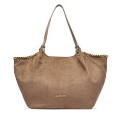 Torebka LOVE MOSCHINO. Brązowe shopper bag Love Moschino, bez wzorów, bez dodatków. Za 1,029.00 zł.