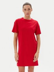 Tommy Hilfiger Koszula nocna UW0UW05767 Czerwony Regular Fit. Czerwone koszule nocne i halki Tommy Hilfiger, bez wzorów, z bawełny, bez ramiączek. Za 189.99 zł.