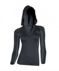 Bluza damska z kapturem Brubeck BALANCE. Czarne bluzy damskie Brubeck, xl, bez wzorów, z dzianiny, z kapturem. Za 69.99 zł.