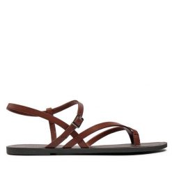Sandały Vagabond Shoemakers. Brązowe sandały damskie Vagabond Shoemakers, bez wzorów, bez obcasa, na płaskiej podeszwie, bez zapięcia. Za 419.99 zł.