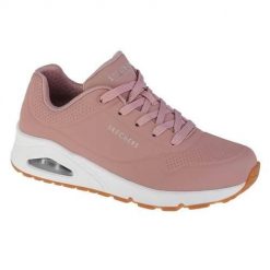 Buty do chodzenia damskie Skechers Unostand ON Air. Czerwone obuwie sportowe damskie Skechers, z gumy, bez zapięcia, trekkingowe. Za 376.00 zł.
