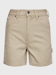 Dickies Szorty jeansowe Duck Canvas DK0A4XRSF02 Beżowy Regular Fit. Brązowe szorty damskie Dickies, bez wzorów, z bawełny. Za 299.99 zł.
