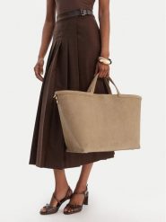 GINO ROSSI Torebka EO-LA224-19153A Beżowy. Brązowe shopper bag Gino Rossi, bez wzorów, ze skóry, bez dodatków. Za 659.99 zł.