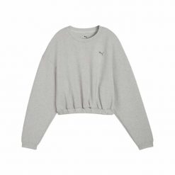 Bluza sportowa damska Puma CLOUDSPUN CREW 52746104. Szare bluzy damskie Puma, l, bez wzorów, z tkaniny, bez kaptura. Za 156.99 zł.