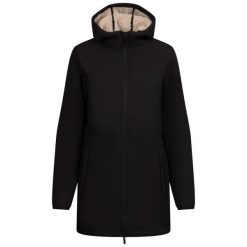 Trespass Sine - Damska kurtka typu softshell w kolorze czarnym. Czarne kurtki sportowe damskie Trespass, m, bez wzorów, z materiału, z kapturem. Za 454.35 zł.