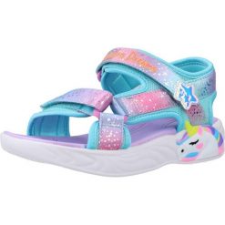 Sandały SKECHERS UNICORN Fioletowy. Fioletowe sandały damskie Skechers, bez wzorów, z syntetyku, bez obcasa, bez zapięcia. Za 173.99 zł.
