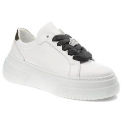 Białe Sneakersy Chebello Modne Obuwie Damskie Na Platformie. Białe obuwie sportowe damskie CheBello, na wiosnę, z jeansu, bez zapięcia, trekkingowe. Za 539.00 zł.