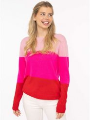 Zwillingsherz Kaszmirowy sweter w kolorze różowo-czerwono-jasnoróżowym rozmiar: S. Czerwone swetry klasyczne damskie Zwillingsherz, s, z kaszmiru, bez kołnierzyka. Za 433.83 zł.