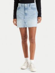 Guess Spódnica jeansowa W6RD1H D6833 Niebieski Regular Fit. Niebieskie spódnice damskie Guess, z aplikacjami, z bawełny. Za 399.99 zł.