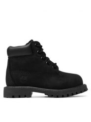 Timberland Trapery 6 In Premium Wp Boot TB0128070011 Czarny. Czarne buty zimowe chłopięce Timberland, z nubiku, bez zapięcia. Za 499.99 zł.