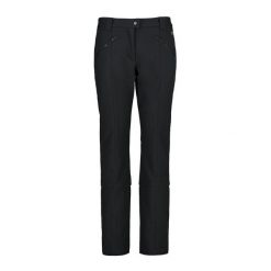 Spodnie Narciarskie Softshell Rozmiar 42 Czarny - 38A1586-U901. Czarne spodnie sportowe damskie CMP, na zimę, bez wzorów, z elastanu, narciarskie. Za 452.30 zł.