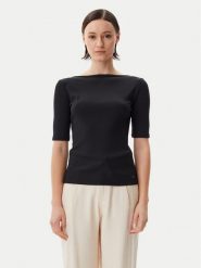 Calvin Klein Bluzka K20K208244 Czarny Slim Fit. Czarne bluzki damskie Calvin Klein, m, bez wzorów, bez kołnierzyka, bez ramiączek. Za 189.99 zł.