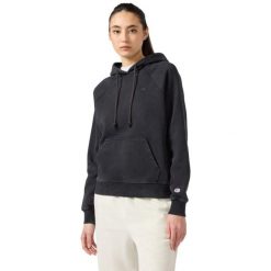 Bluza damska Champion Hooded Sweatshirt czarna 118160 KK001 ROZMIAR M. Czarne bluzy damskie Champion, m, bez wzorów, z bawełny, z kapturem. Za 301.13 zł.