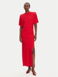 PINKO Sukienka codzienna 105219 A2M2 Czerwony Regular Fit. Czerwone sukienki damskie Pinko, bez wzorów, z bawełny, bez ramiączek. Za 989.99 zł.