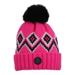 Czapka Peak Mountain Monceau. Czerwone czapki damskie Peak Mountain, na zimę, bez wzorów. W wyprzedaży za 132.50 zł.