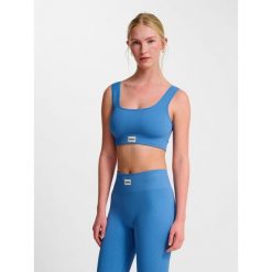 Bezszwowy biustonosz dla kobiet Hummel Pulse. Niebieskie obuwie sportowe damskie Hummel, bez zapięcia, na fitness i siłownię. Za 148.00 zł.