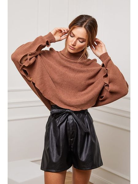 Joséfine Golf "Balencia" w kolorze karmelowym rozmiar: L. Brązowe golfy damskie Joséfine, l, bez wzorów, z kaszmiru, bez ramiączek. Za 143.99 zł.