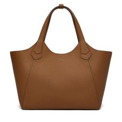 Torebka BOSS. Brązowe shopper bag Boss, bez wzorów, bez dodatków. Za 1,599.00 zł.