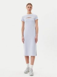 Puma Sukienka codzienna Ess Cut-Out 629769 Błękitny Slim Fit. Niebieskie sukienki damskie Puma, bez wzorów, z bawełny, bez ramiączek. Za 119.99 zł.