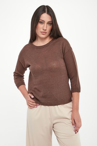 Sweter damski lniany Cannone WEEKEND MAX MARA. Swetry klasyczne damskie Weekend Max Mara, s, ze lnu, bez kołnierzyka. W wyprzedaży za 799.20 zł.