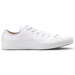Buty do chodzenia damskie Converse CT OX. Białe obuwie sportowe damskie Converse, ze skóry, bez zapięcia, trekkingowe. Za 380.50 zł.