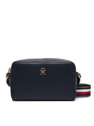 Tommy Hilfiger Torebka Th Joy Camera Bag Corp AW0AW19315 Granatowy. Niebieskie listonoszki damskie Tommy Hilfiger, bez wzorów, ze skóry, bez dodatków. Za 409.99 zł.