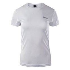 Koszulka damska Hi-Tec Lady Sibic - biała, Rozmiar S. Białe bluzki damskie Hi-tec, l, bez wzorów, z poliesteru, bez kołnierzyka, bez ramiączek. Za 34.99 zł.