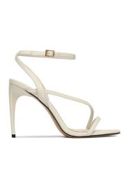 Eva Minge Sandały EO-TORI-LT2035-6 Biały. Białe sandały damskie Eva Minge, bez wzorów, ze skóry, bez obcasa, bez zapięcia. Za 429.99 zł.