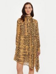 Sisley Sukienka koszulowa 4YBMLV065 Brązowy Regular Fit. Brązowe sukienki damskie Sisley, bez wzorów, z wiskozy, bez ramiączek. Za 309.99 zł.