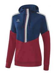 Erima Bluza "Squad" w kolorze granatowo-czerwonym rozmiar: 36. Czerwone bluzy damskie Erima, bez wzorów, z kapturem. Za 83.42 zł.