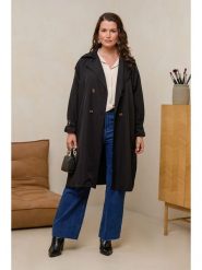 Curvy Lady Trencz w kolorze czarnym rozmiar: 48/50. Czarne płaszcze damskie Curvy Lady, bez wzorów, z tkaniny, bez kaptura. Za 153.71 zł.