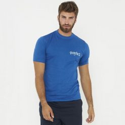 Koszulka Legea Savage Dorosłych. Niebieskie bluzki damskie LEGEA, bez wzorów, z bawełny, sportowe, bez kołnierzyka, bez ramiączek. Za 52.00 zł.