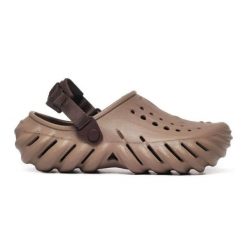 Klapki Crocs Echo clog 207937-2Q9 brązowe. Brązowe klapki damskie bez wzorów, bez obcasa, bez zapięcia. Za 462.92 zł.